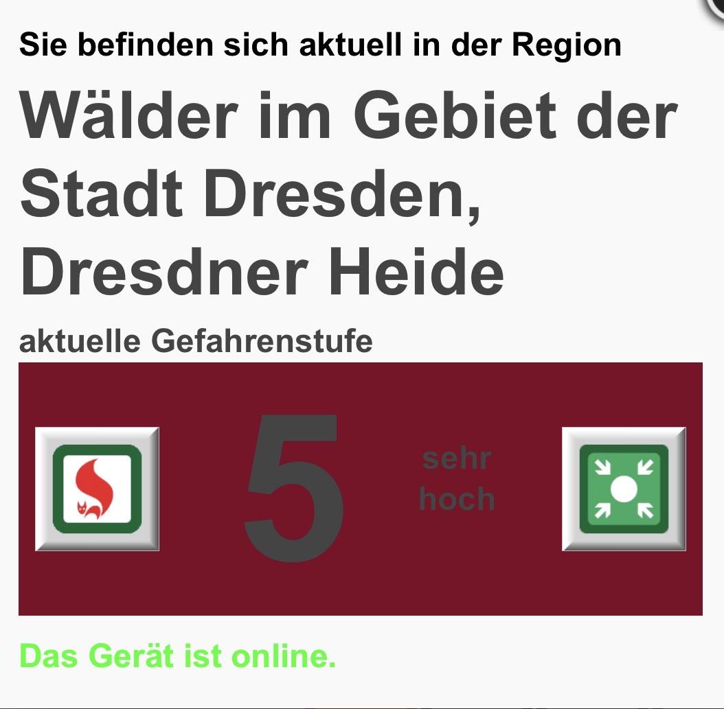 Warnung vor Waldbrandstufe 5