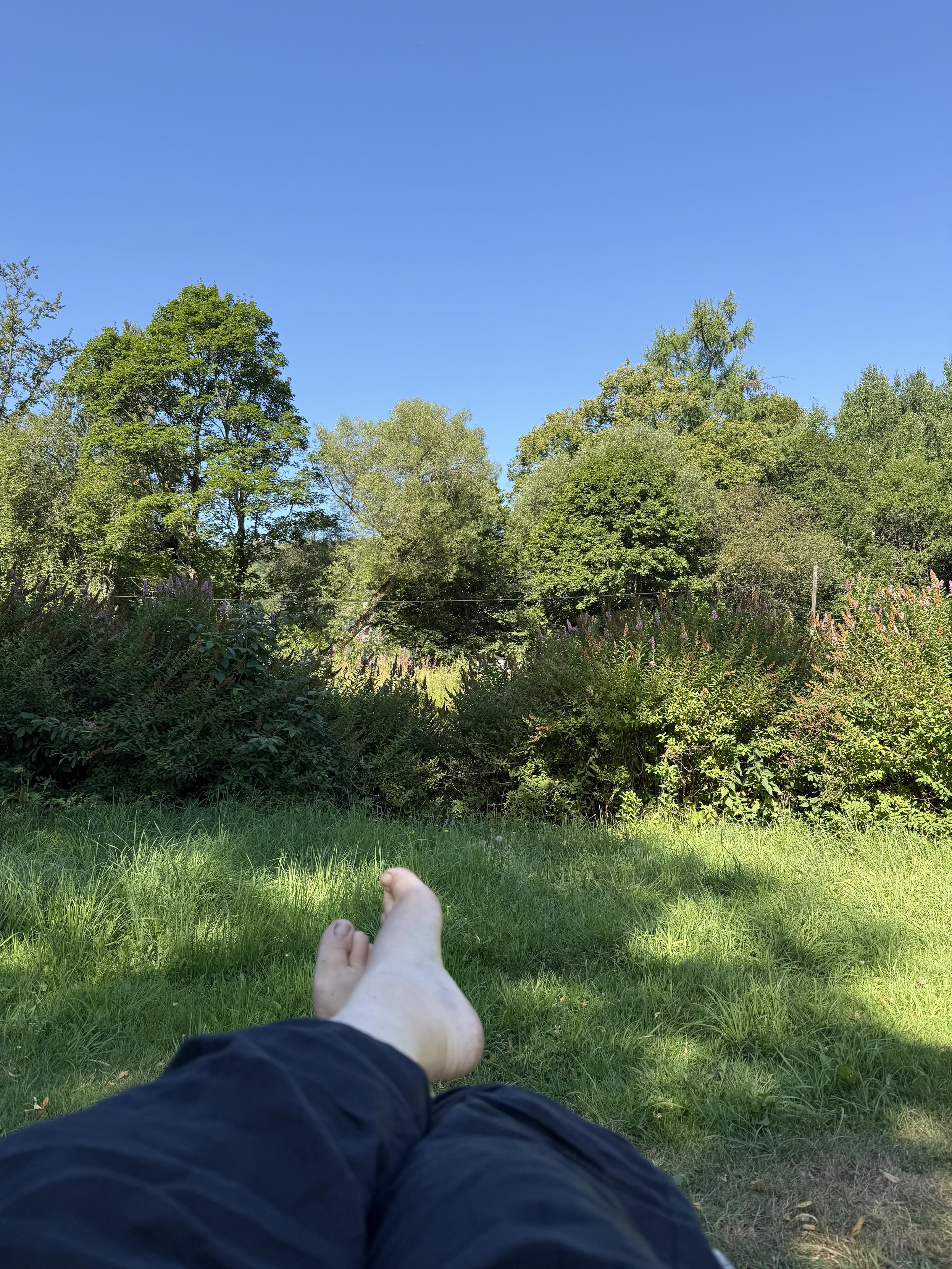 Meine Füße und Wiese